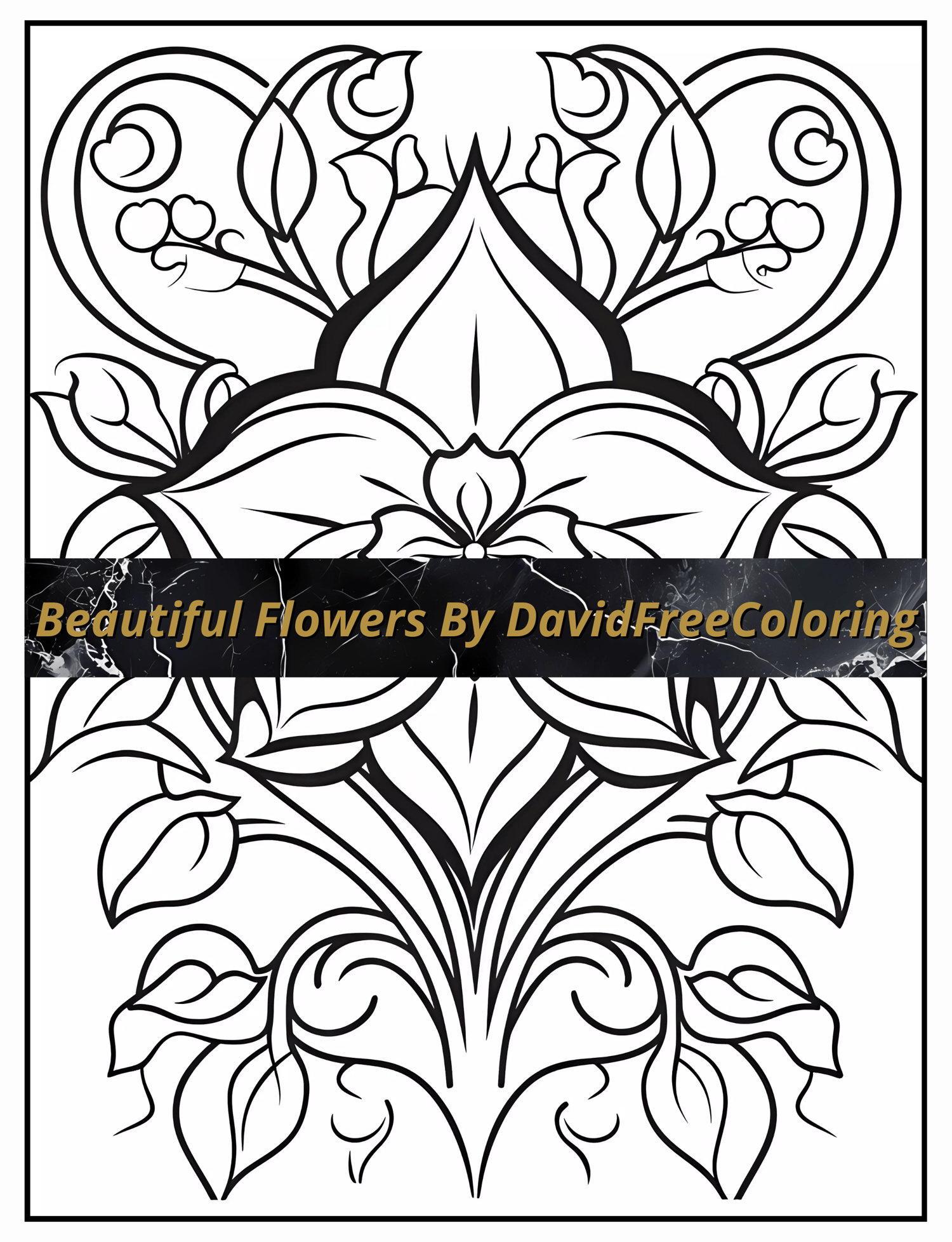 80 Beautiful Flowers Coloring Book Flowers Images for Adult Coloring Pages Flowers printable coloring book gift for adult PDF Download PNG