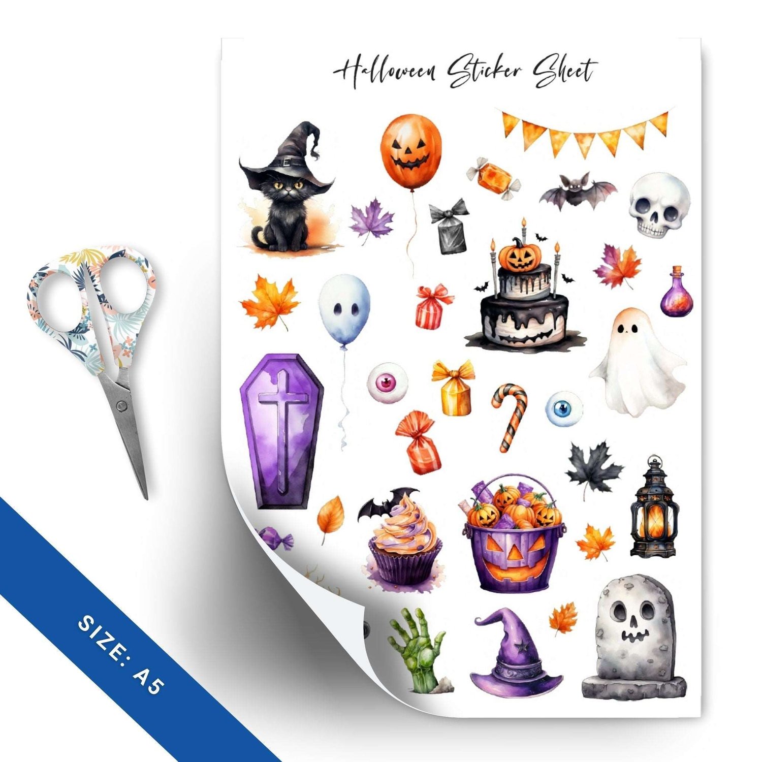 Printable Halloween Stickers: 60+ Spooky Designs | Tracia Creative