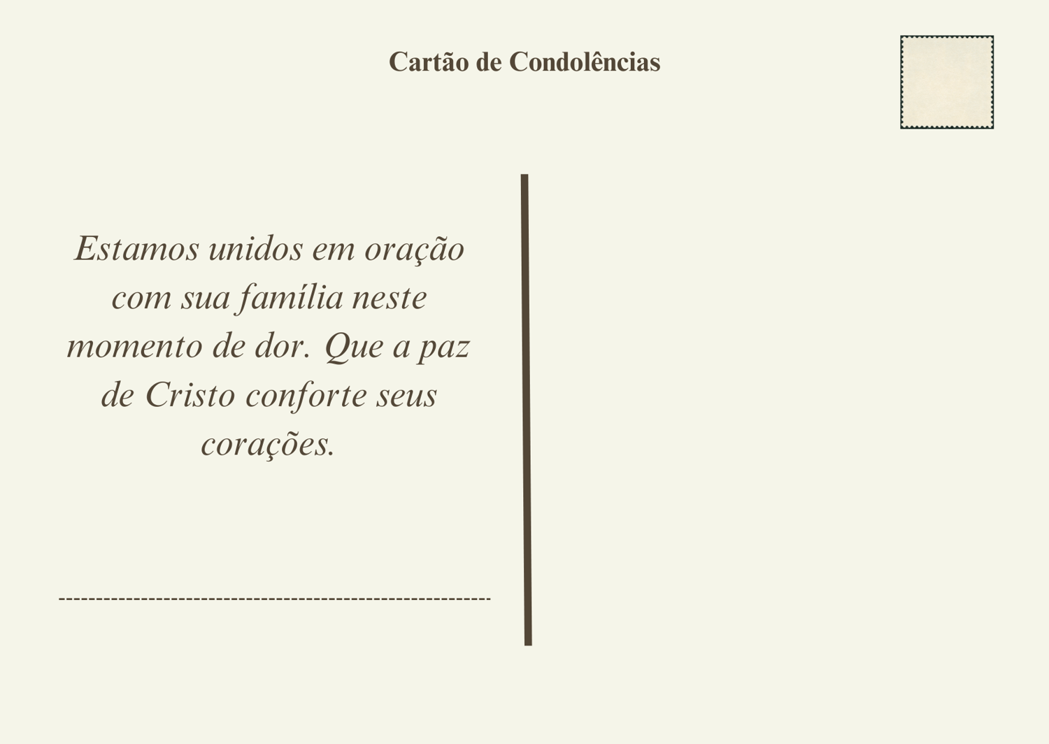 Minhas Condolências