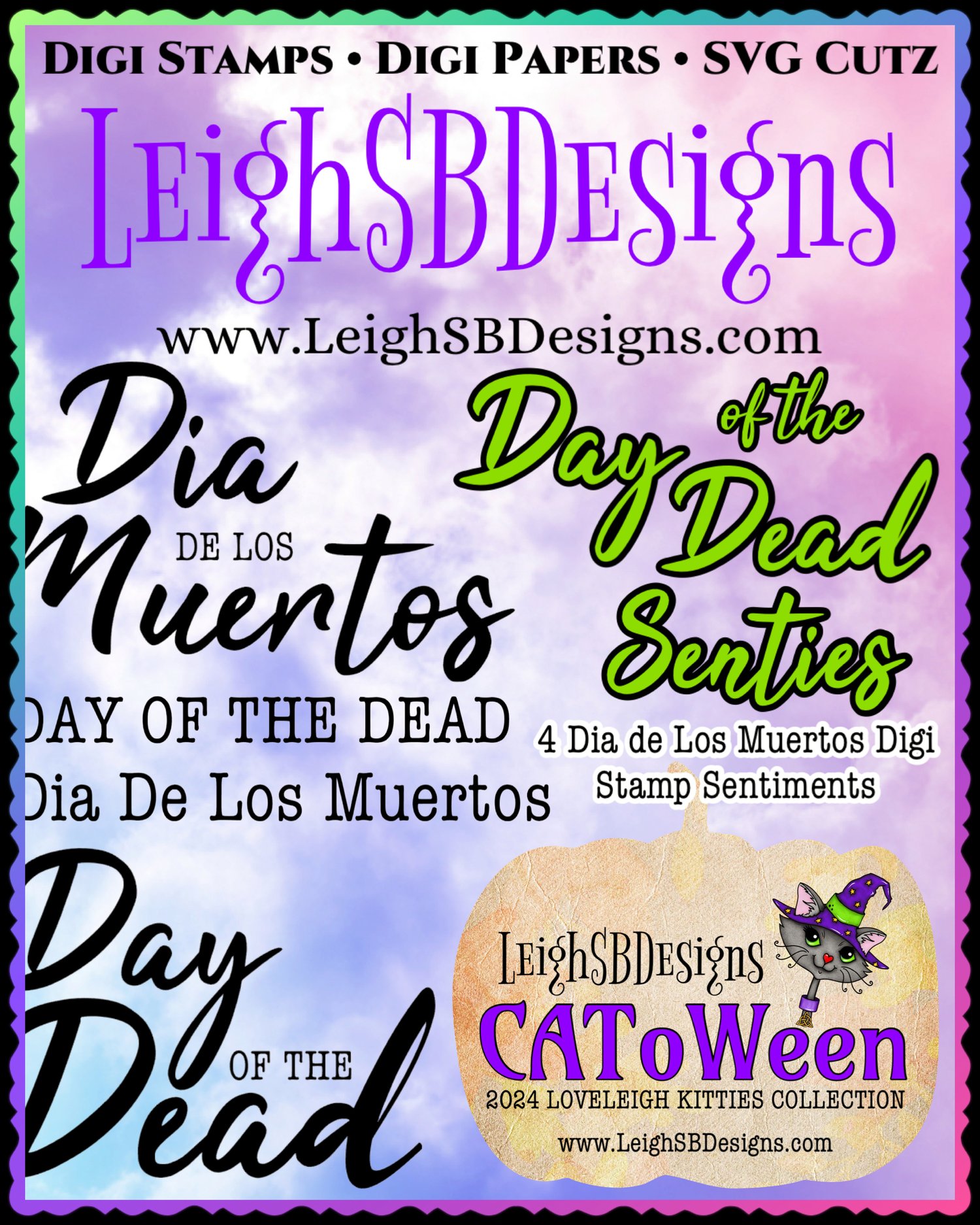 LeighSBDesigns CAToWeen 2024 Halloween Collection Senties