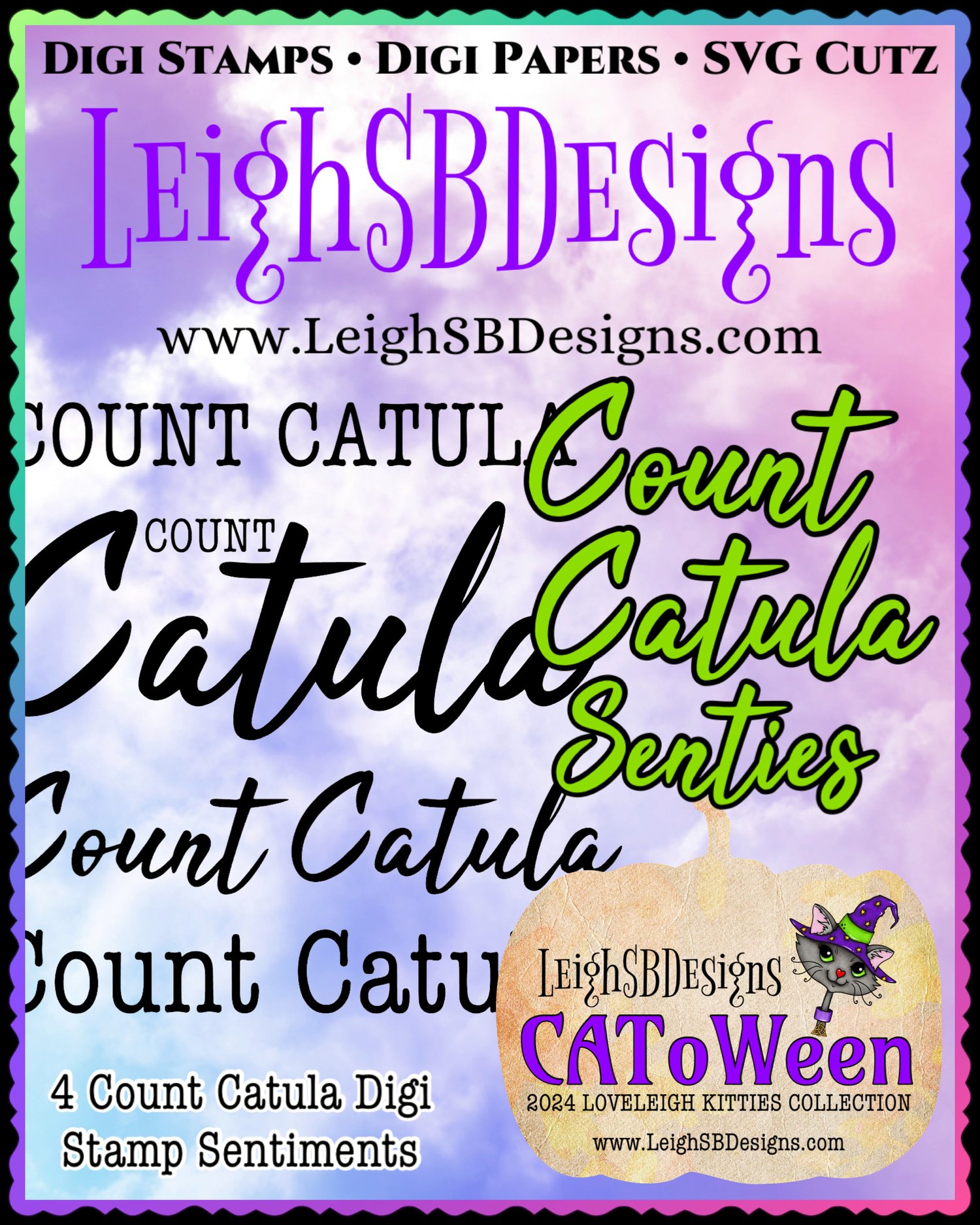 LeighSBDesigns CAToWeen 2024 Halloween Collection Senties