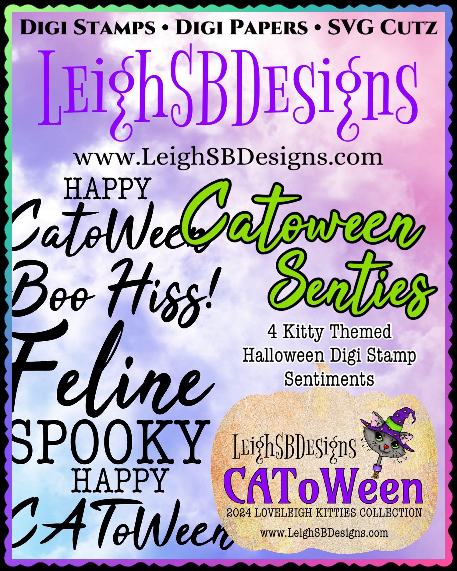LeighSBDesigns CAToWeen 2024 Halloween Collection Senties