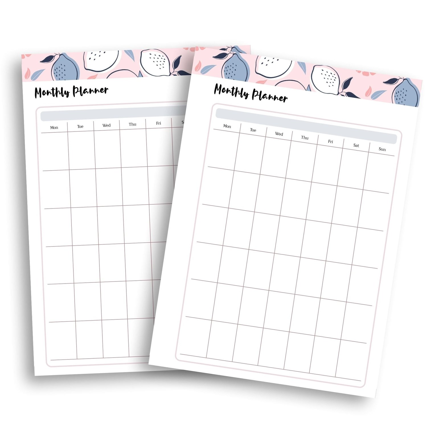 Monthly Planner, A5 Planner Insert | Tracia Creative