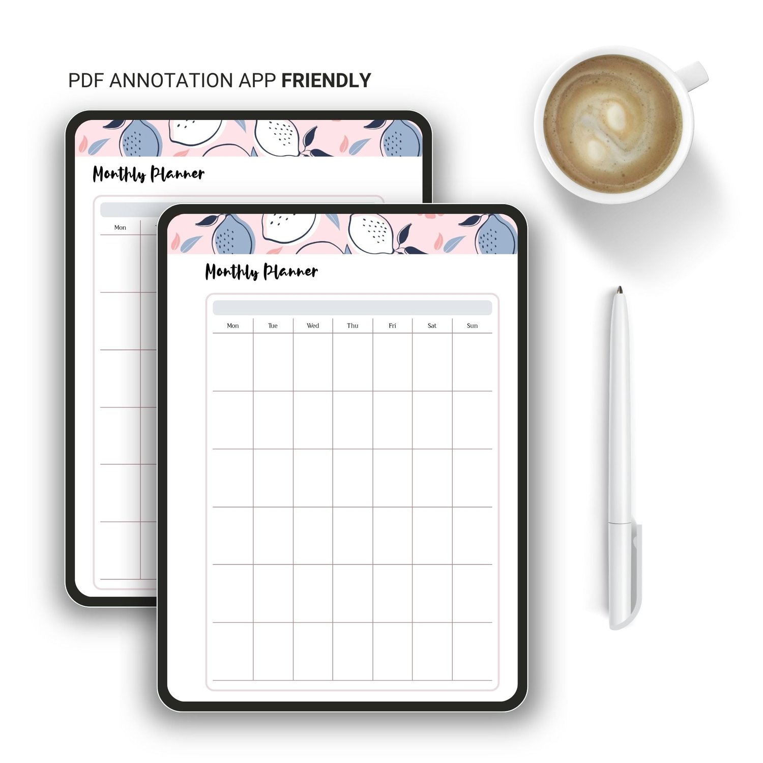 Monthly Planner, A5 Planner Insert | Tracia Creative
