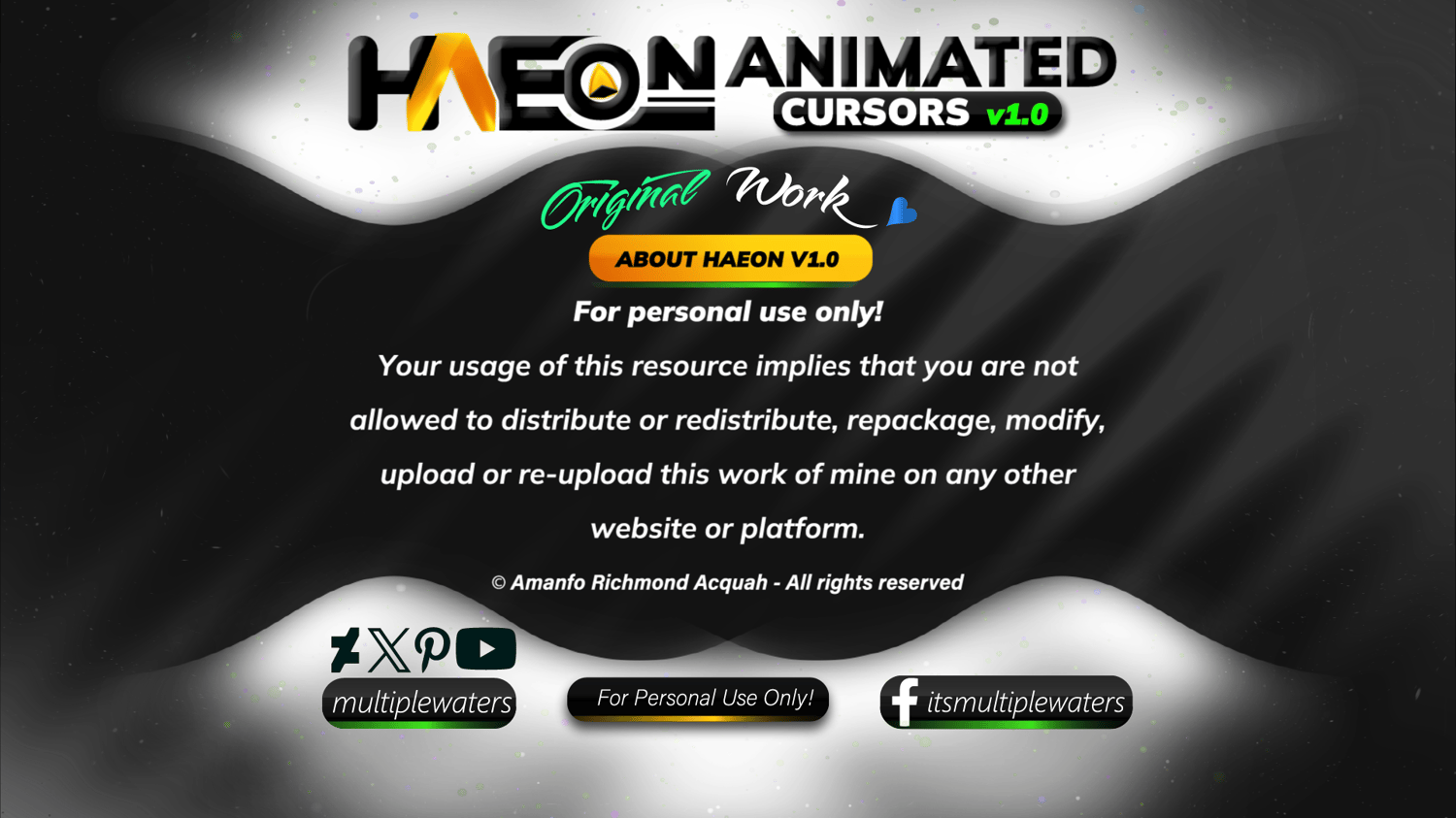 Haeon (v1.0) Animated Cursors (About) by Multiple Waters