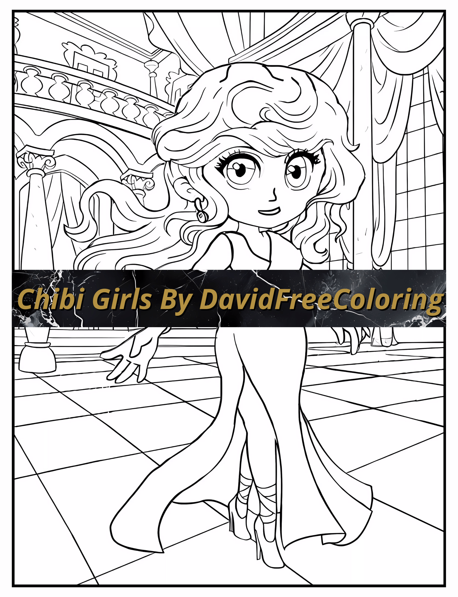 110 Chibi Girls Coloring Book Chibi Manga Images for Adult Coloring Pages Cute Chibi printable coloring book gift for adult PDF Download PNG