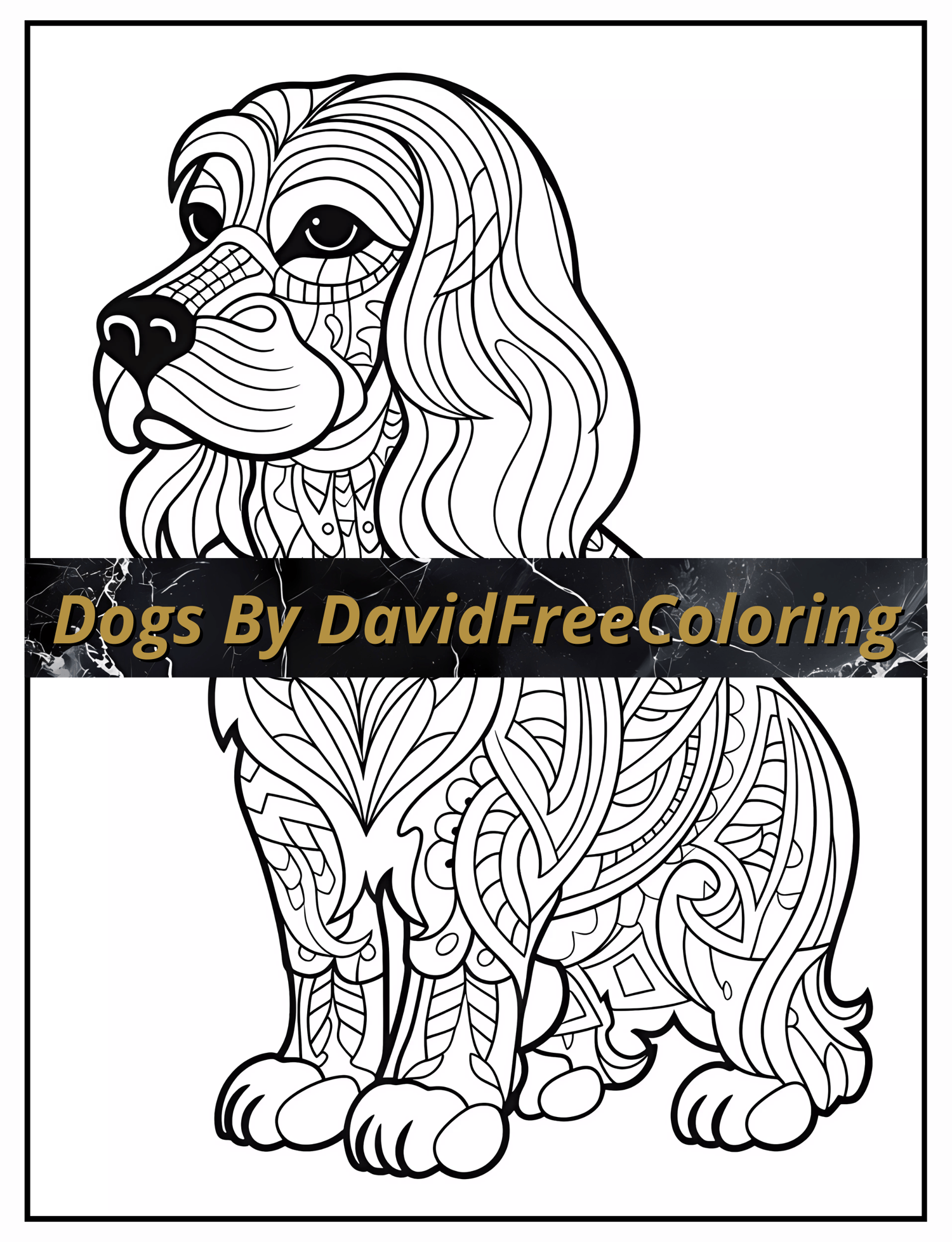 60 Dogs Coloring Book for Adult Cute Dogs Images Coloring Pages Adorable Dogs printable coloring book gift for adult PDF download PNG