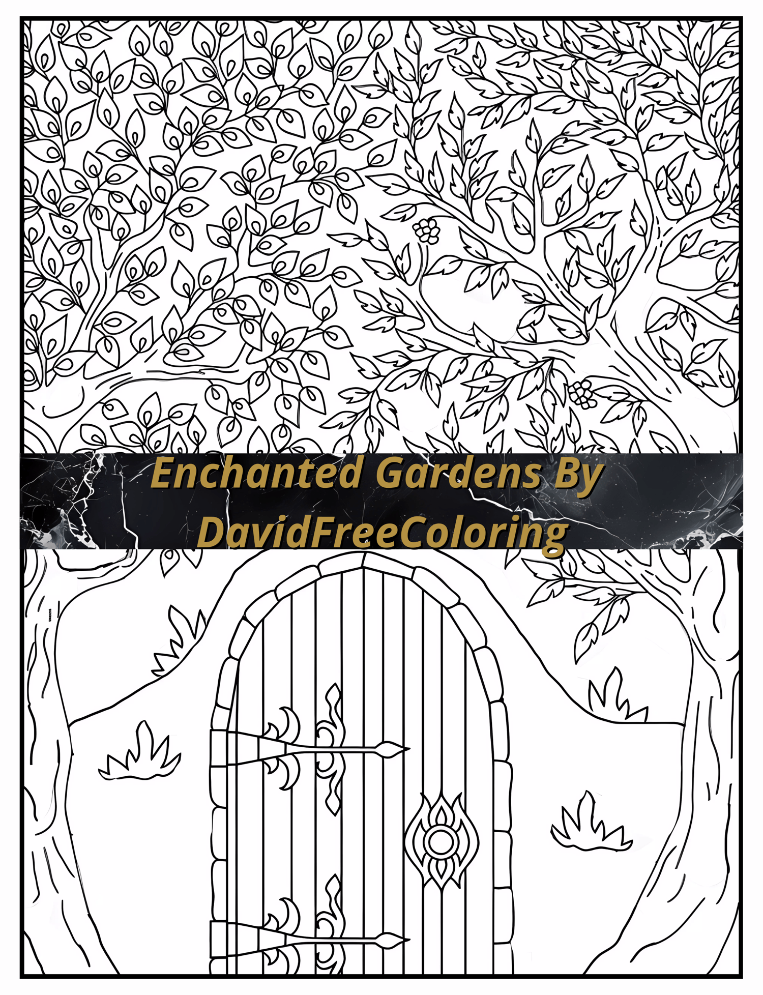40 Enchanted Gardens Coloring Book Garden Images for Adult Coloring Pages Gardens printable coloring book gift for adult PDF Download PNG