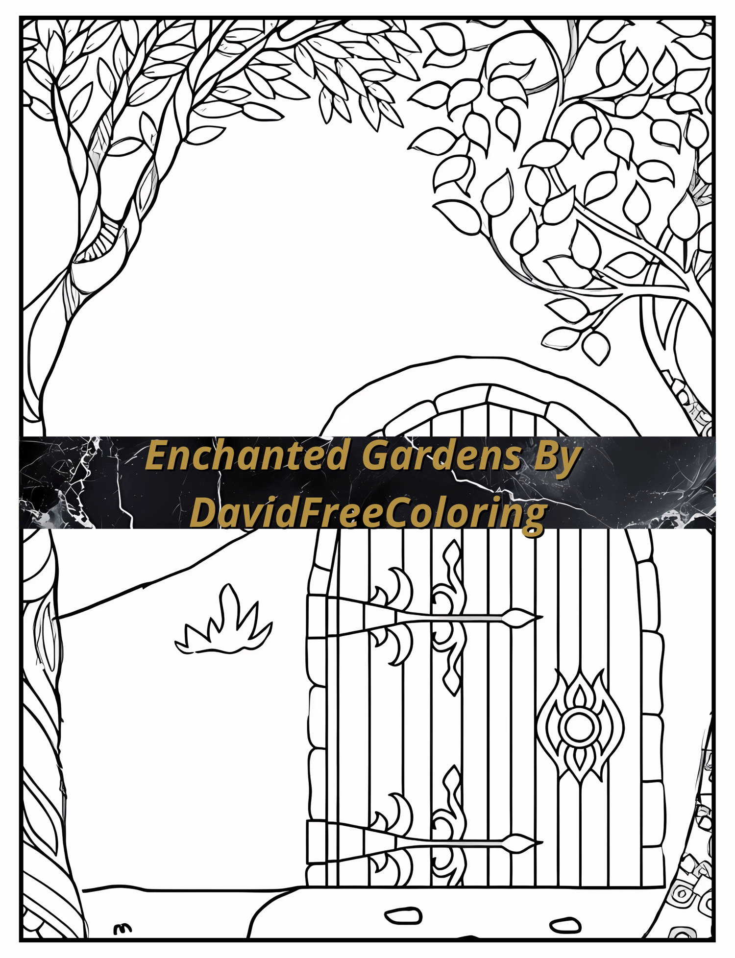 40 Enchanted Gardens Coloring Book Garden Images for Adult Coloring Pages Gardens printable coloring book gift for adult PDF Download PNG