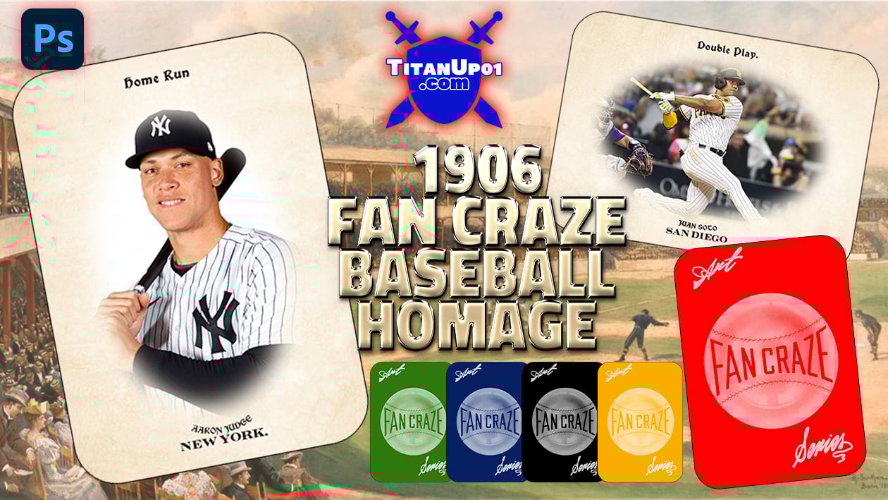 1906 Fan Craze Baseball Homage Photoshop PSD Templates