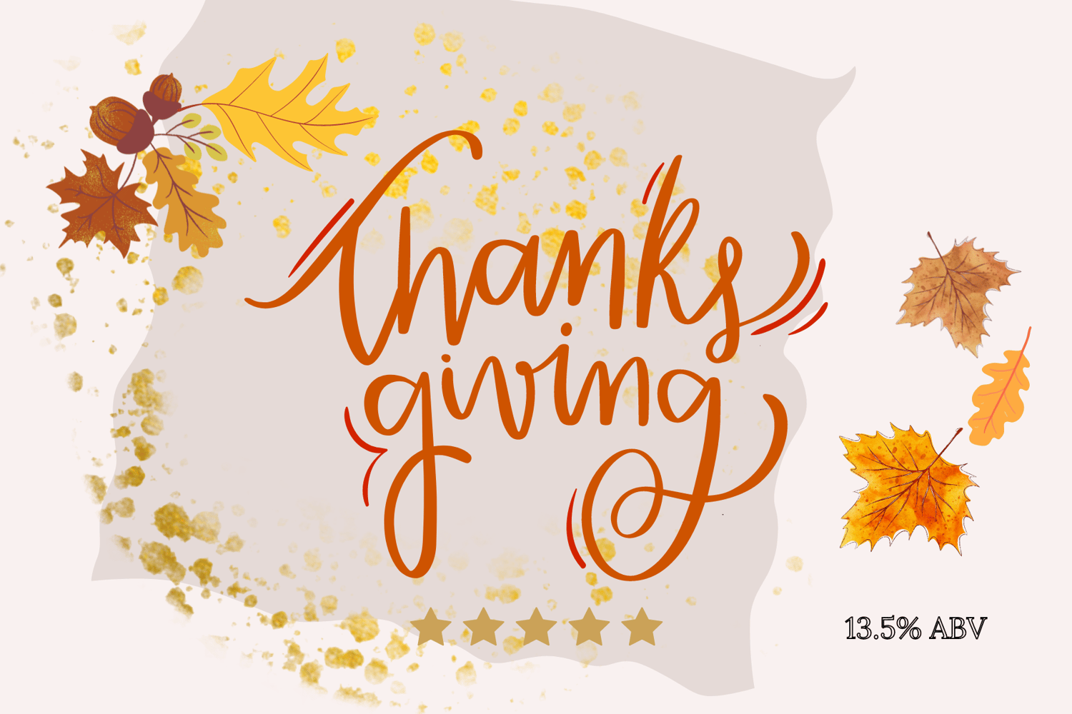 Customizable Pastel Fall Design Sticker Label 6"x4" | Digital Canva Template. Design