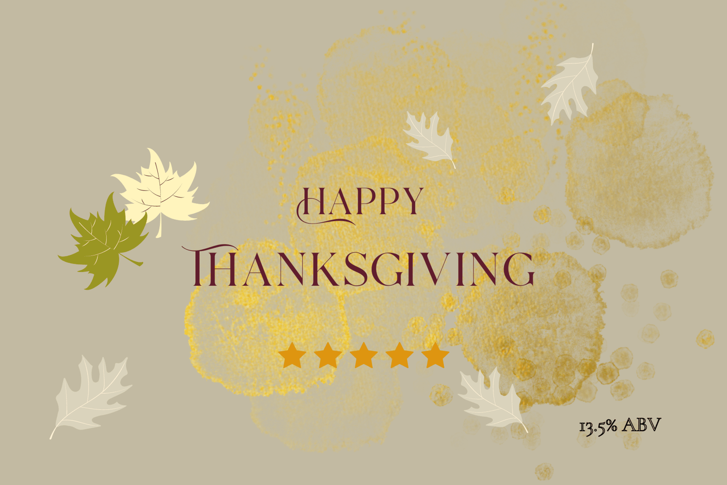 Customizable Minimalist Autumn Leaves Sticker Label 6"x4" | Digital Canva Template. Sticker design