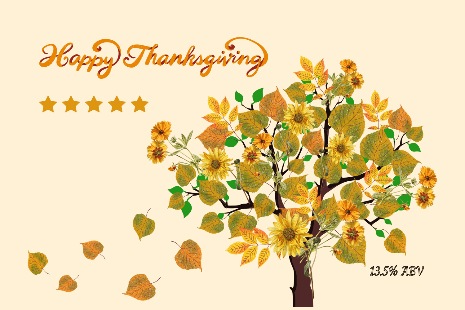 Customizable Abundant Vibrant Tree Sticker Label 6"x4" | Digital Canva Template. Sticker design