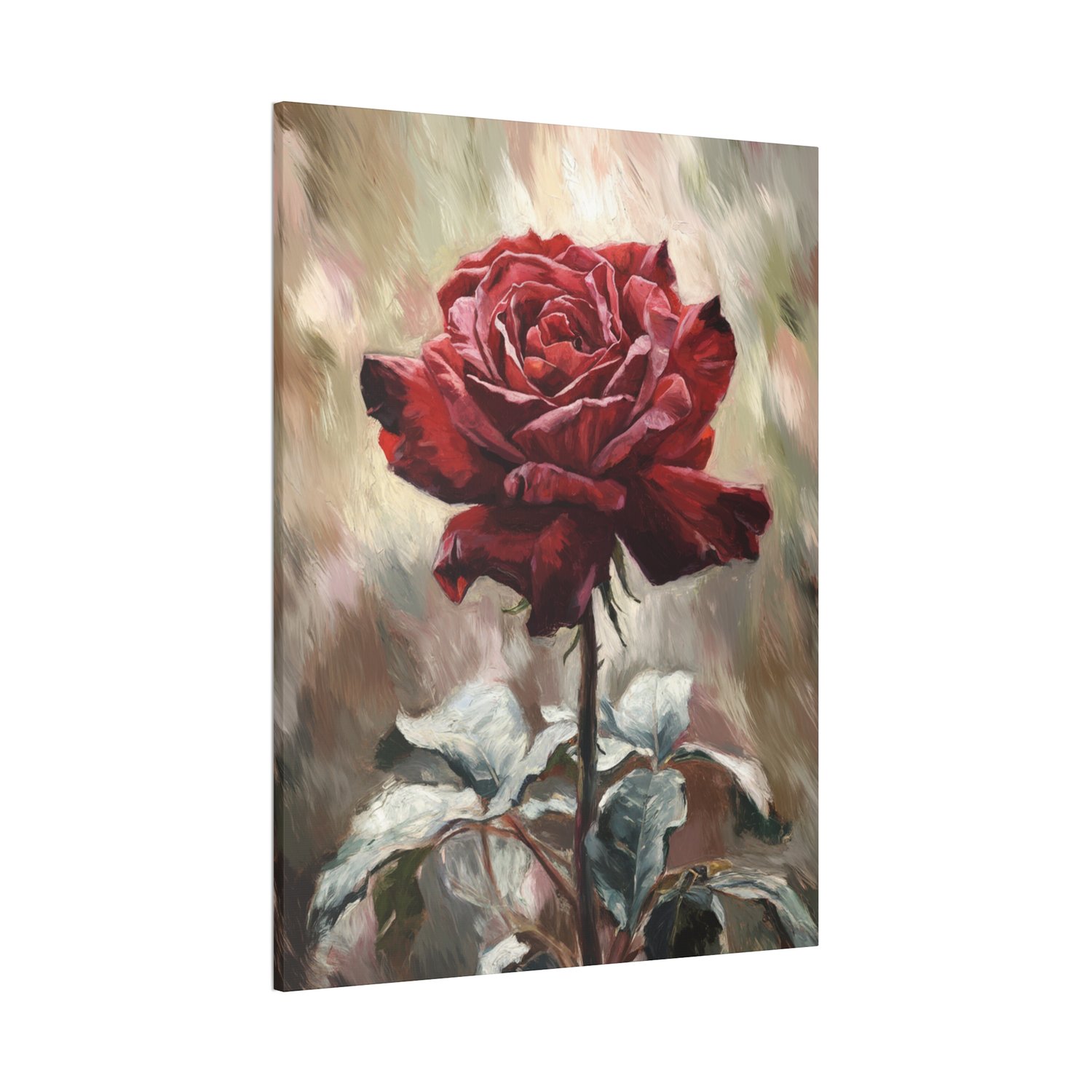 絵画 Red Rose Designart Ancient Red Rose Flower Canvas Art Print Wall Art