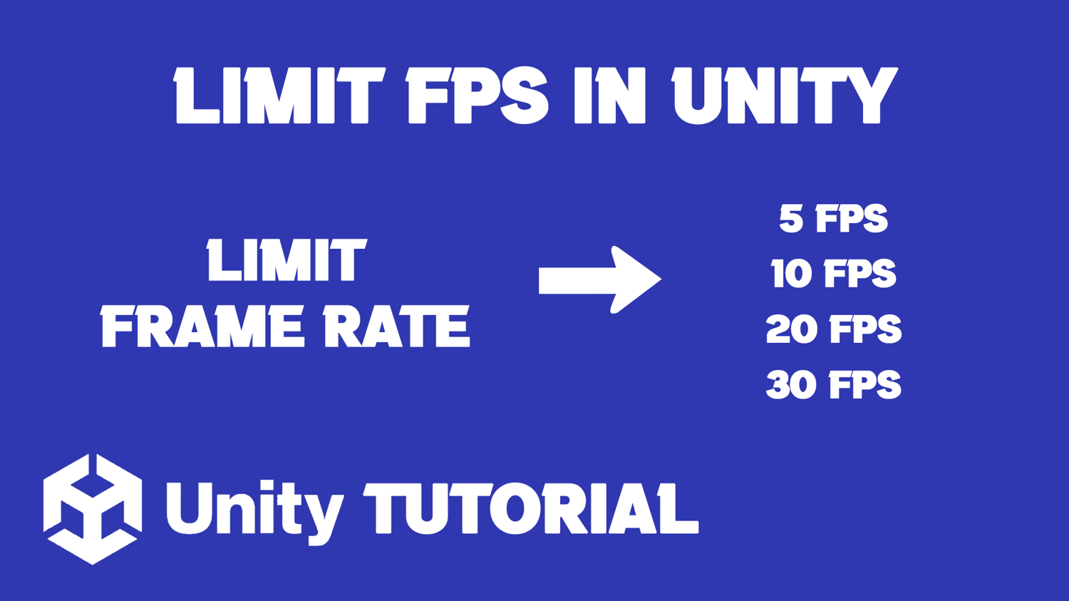 How To Limit FPS In Unity Unity Frame Rate Limit Tutorial