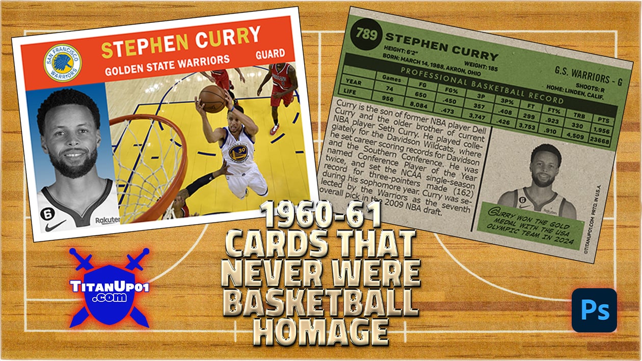 1960-61 Cards That Never Were Basketball Homage Photoshop PSD Templates