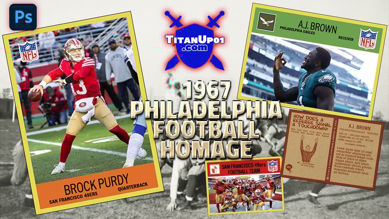 1967 Philadelphia Football Homage Photoshop PSD Templates
