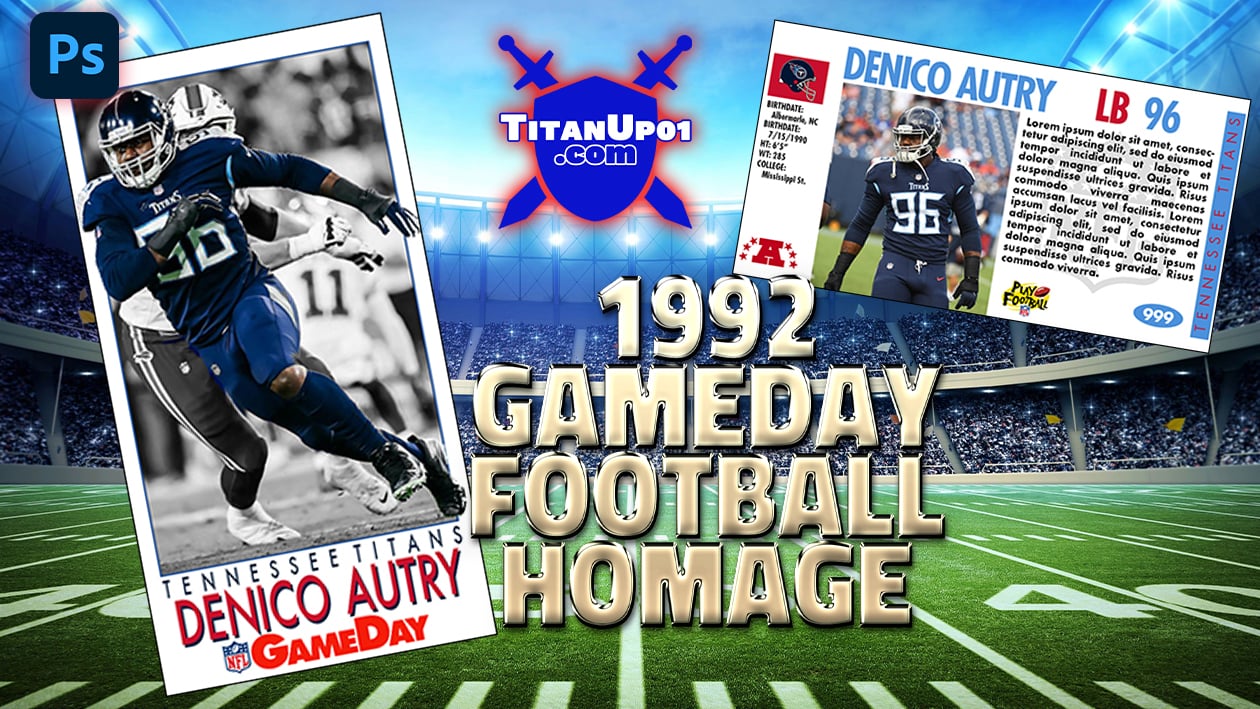 1992 GameDay Football Homage Photoshop PSD Templates