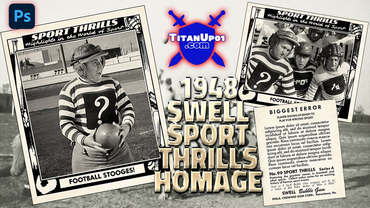 1948 Swell Sport Thrills Homage Photoshop PSD Templates