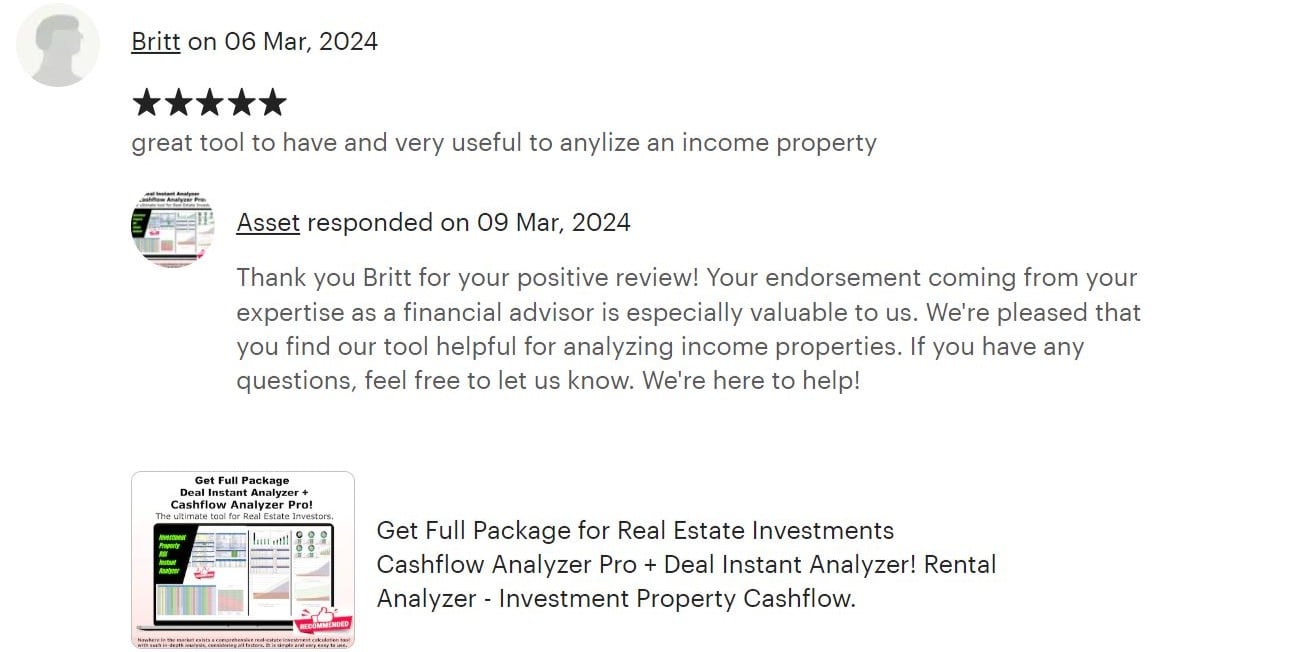 At AssetAFC.com, we provide powerful spreadsheet calculators designed for various investment strategies—whether it's BRRRR, long-term rentals, Airbnb, flips, or multifamily properties. Our user-friendly tools simplify everything from deal analysis to portfolio management, providing everything you need to succeed in real estate. Join us on an exciting journey toward financial success in the world of investing. Cash flow Analyzer Pro, Deal Instant Analyzer