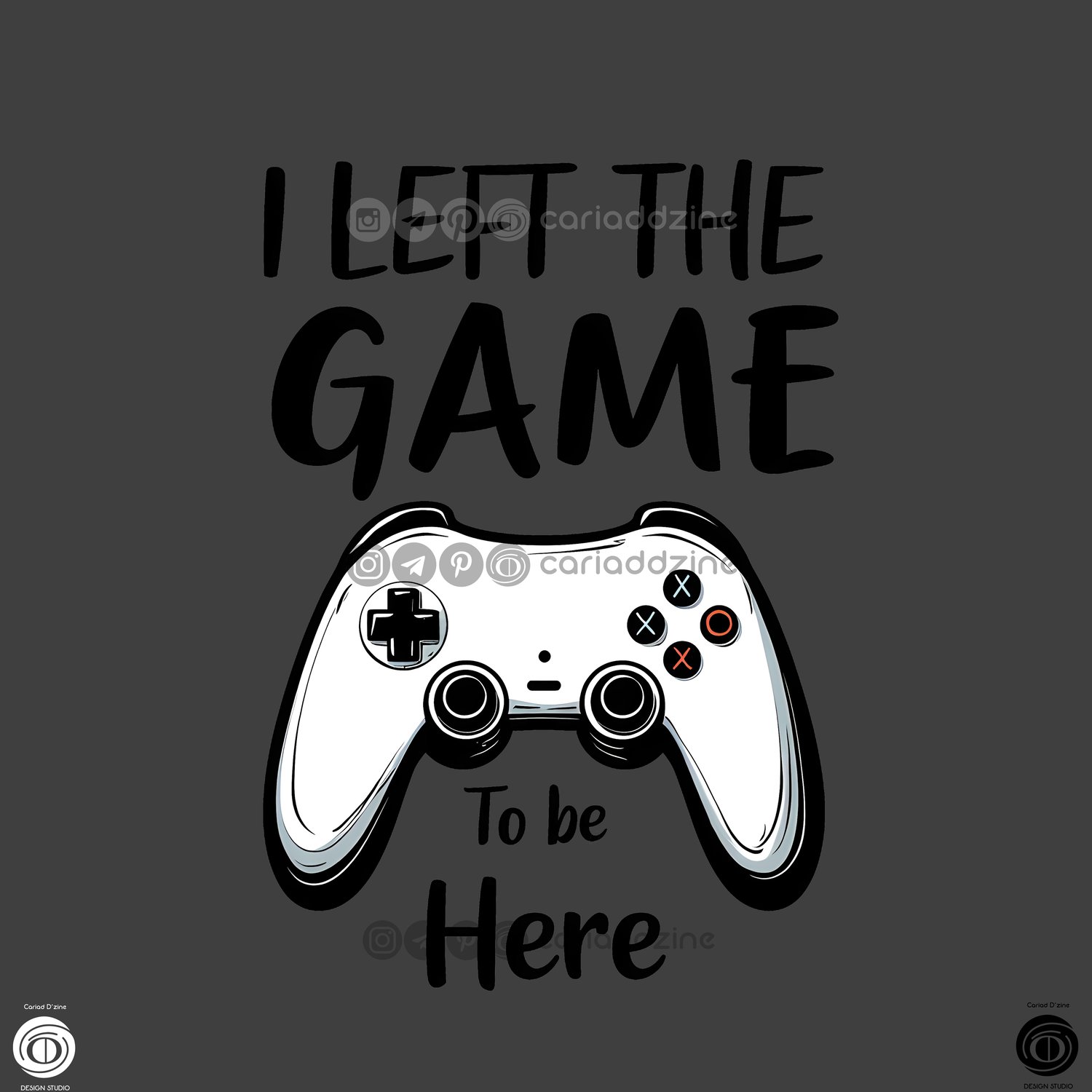 video game art, hand-drawn controller, gaming culture, minimalist design, Cariad Dzine design