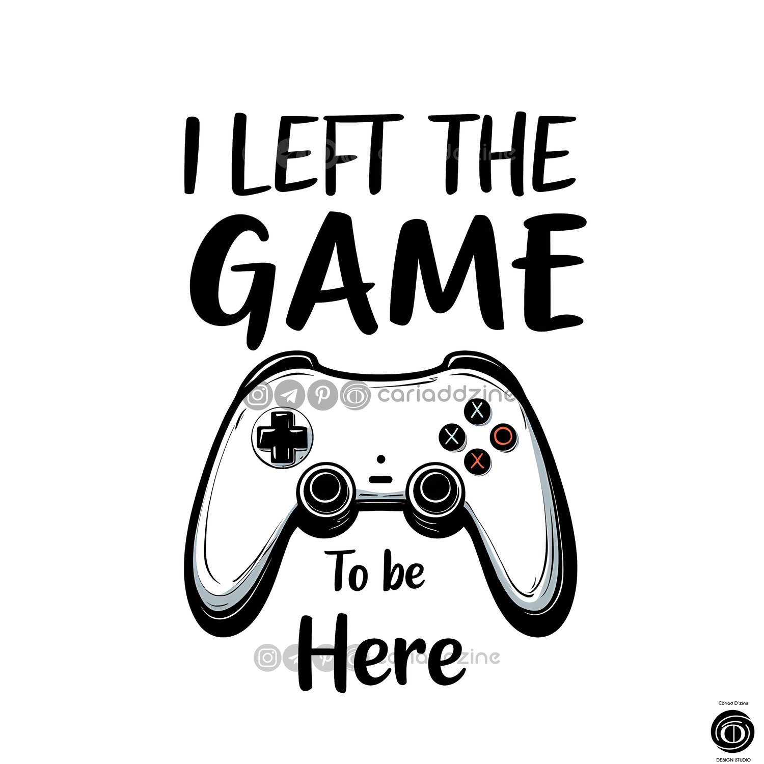 video game art, hand-drawn controller, gaming culture, minimalist design, Cariad Dzine design