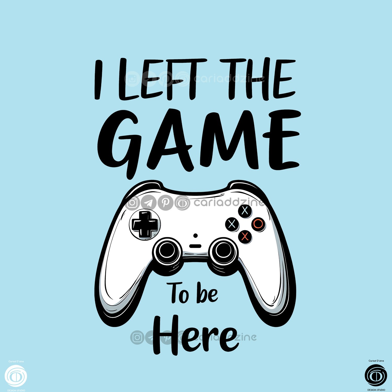 video game art, hand-drawn controller, gaming culture, minimalist design, Cariad Dzine design