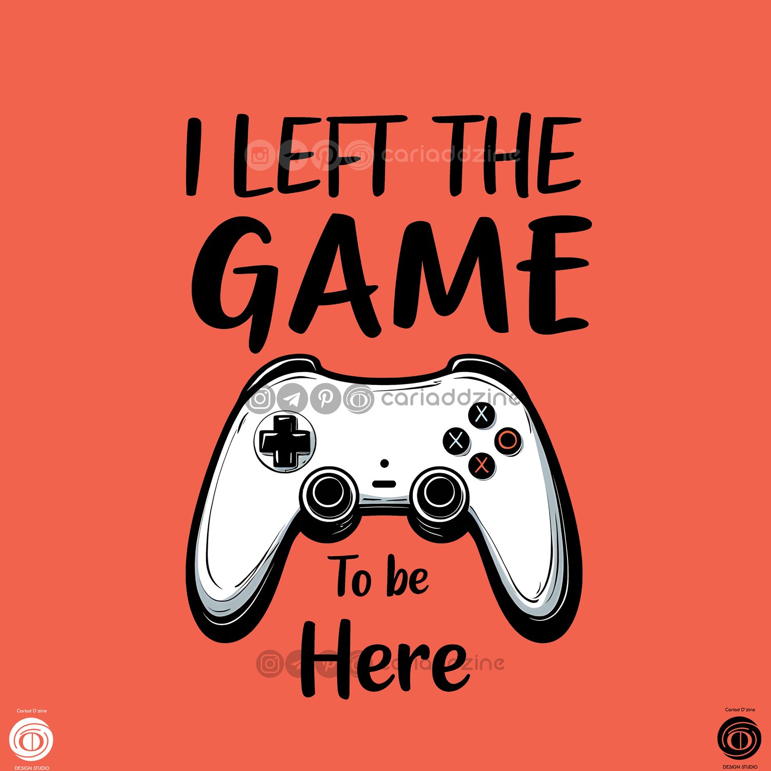 video game art, hand-drawn controller, gaming culture, minimalist design, Cariad Dzine design