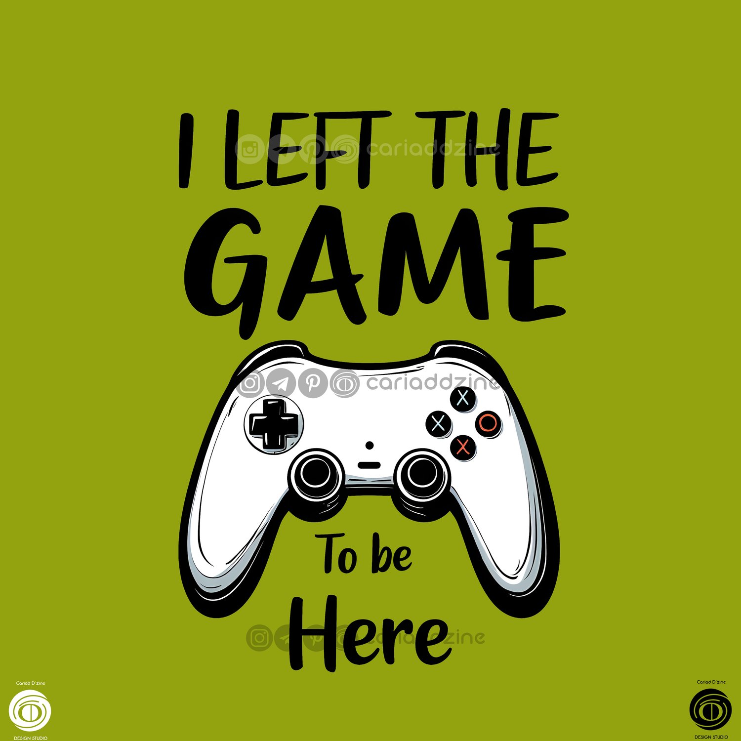 video game art, hand-drawn controller, gaming culture, minimalist design, Cariad Dzine design