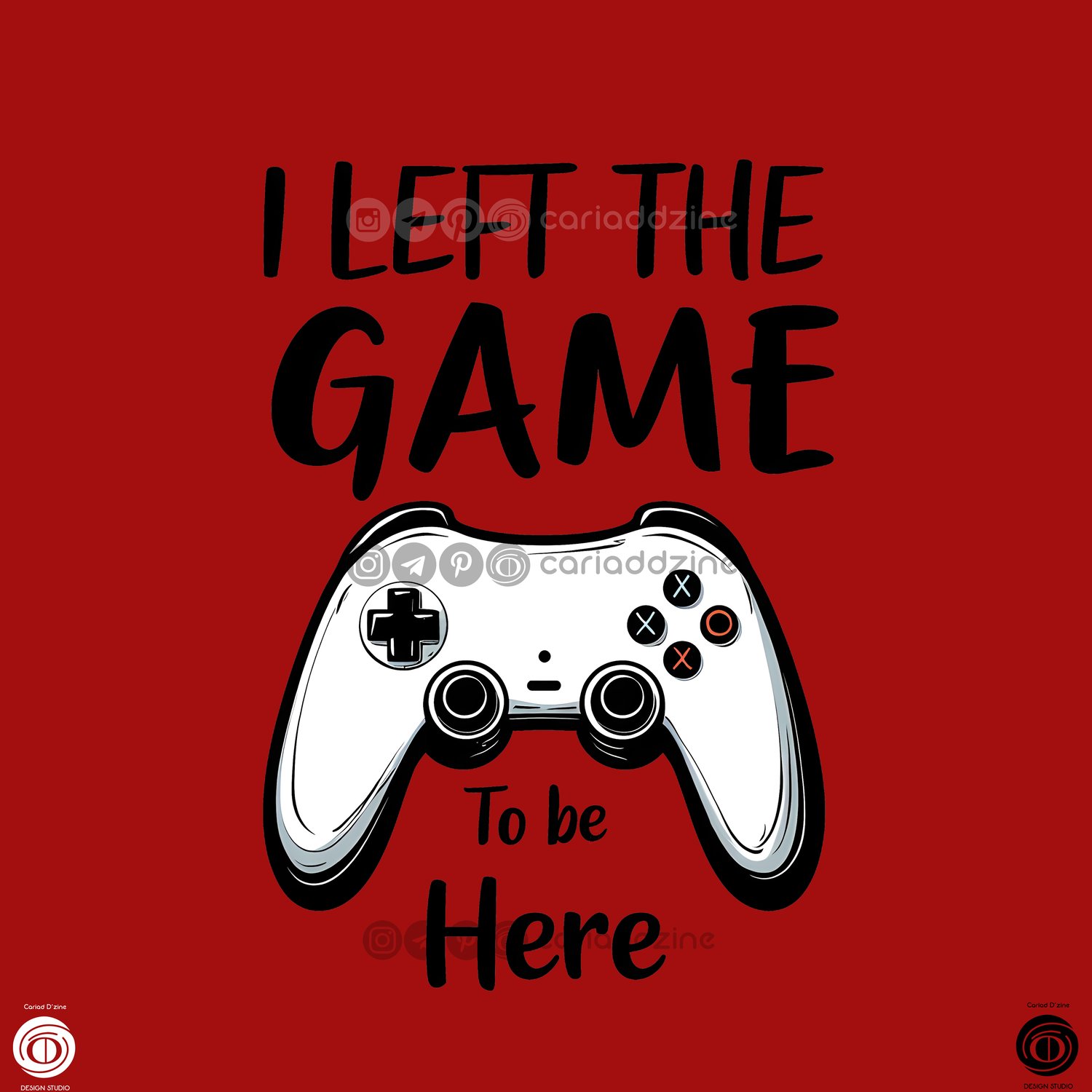 video game art, hand-drawn controller, gaming culture, minimalist design, Cariad Dzine design
