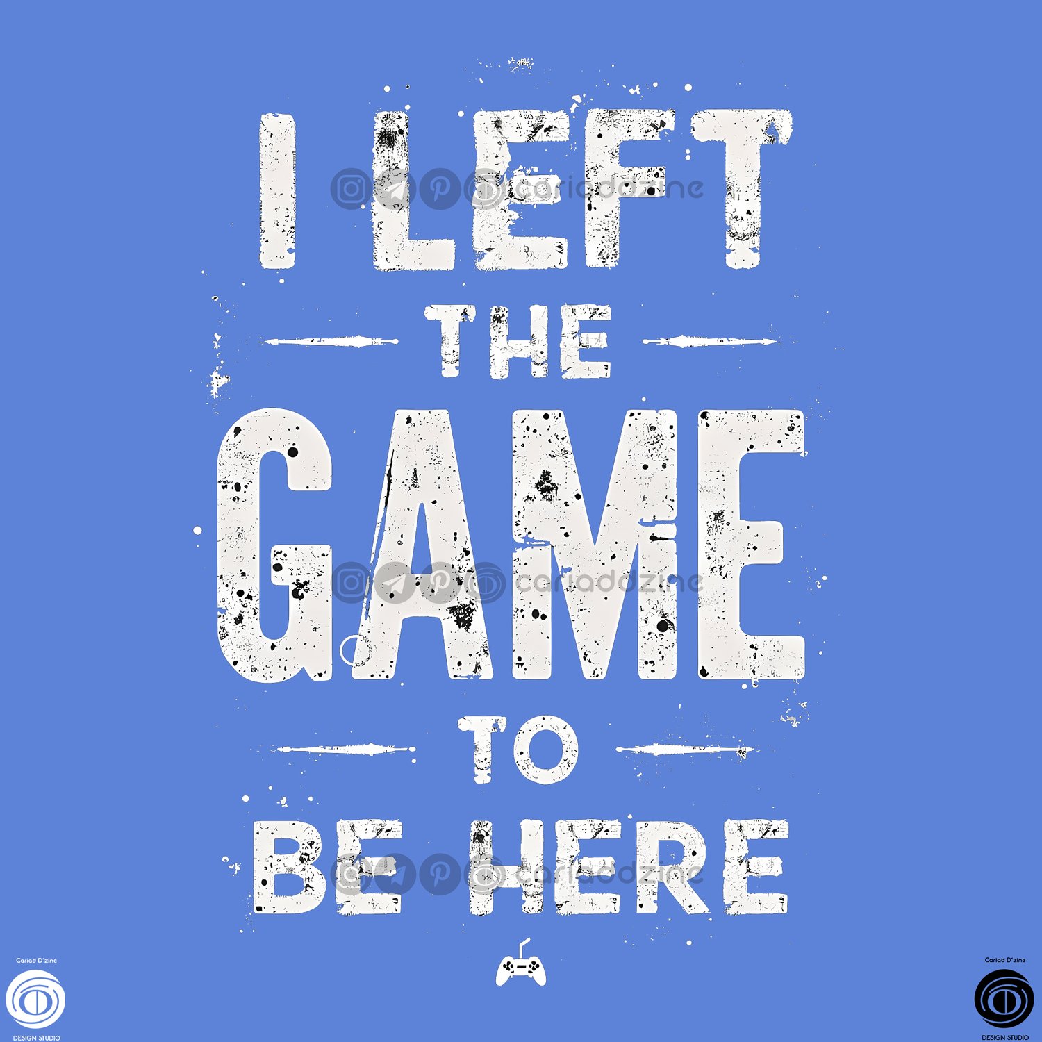 gaming art, bold statement design, video game culture, minimalist typography, Cariad Dzine design