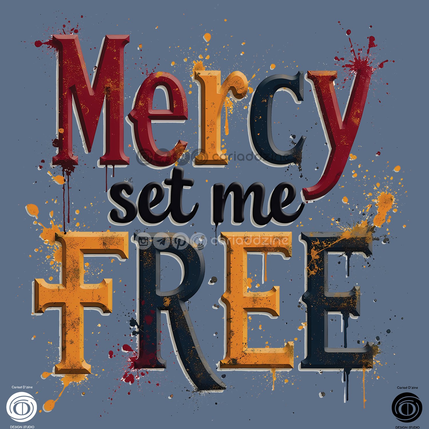 gaming graphic, bold typography, digital art, gaming culture, Cariad Dzine design