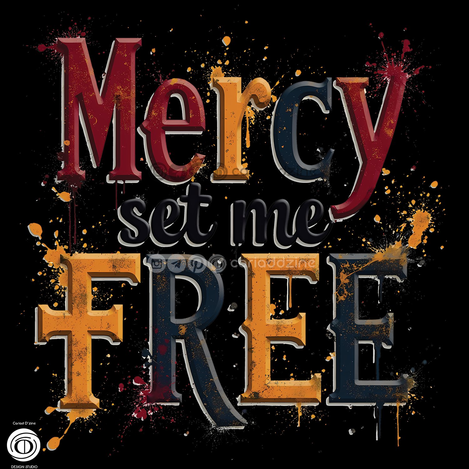 gaming graphic, bold typography, digital art, gaming culture, Cariad Dzine design