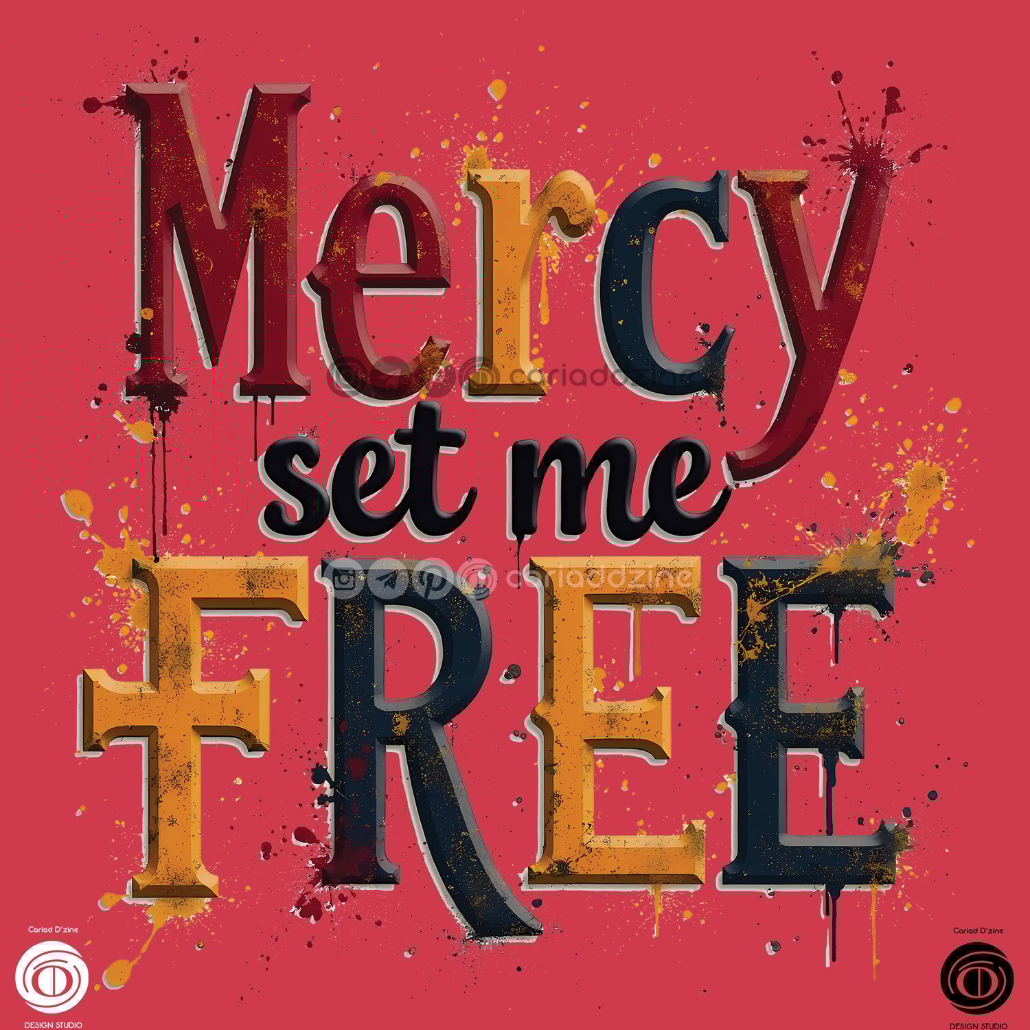 gaming graphic, bold typography, digital art, gaming culture, Cariad Dzine design