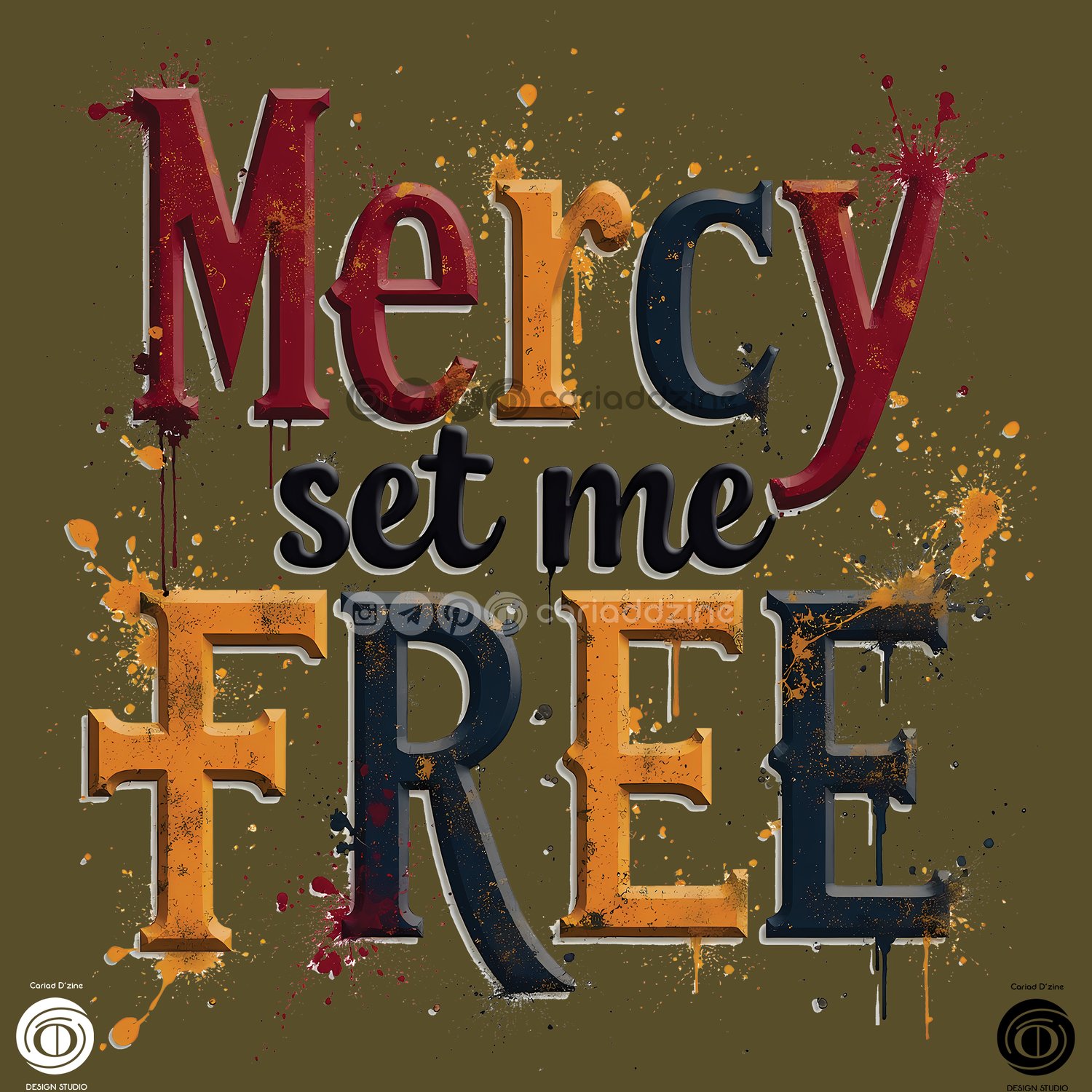 gaming graphic, bold typography, digital art, gaming culture, Cariad Dzine design