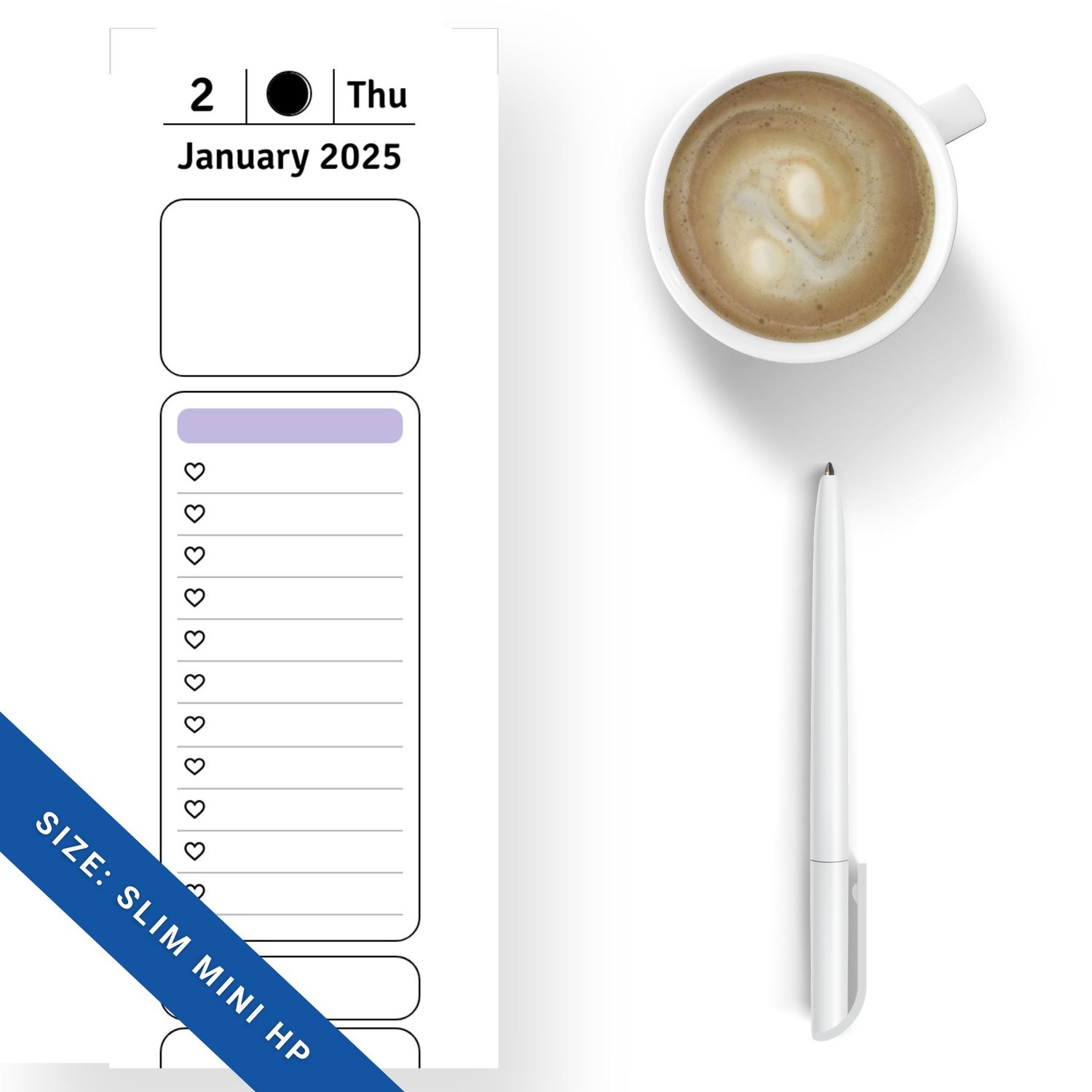 2025 Daily Planner in Mini Happy Planner size with colorful layouts and sections for organizing daily tasks, goals, and schedules.