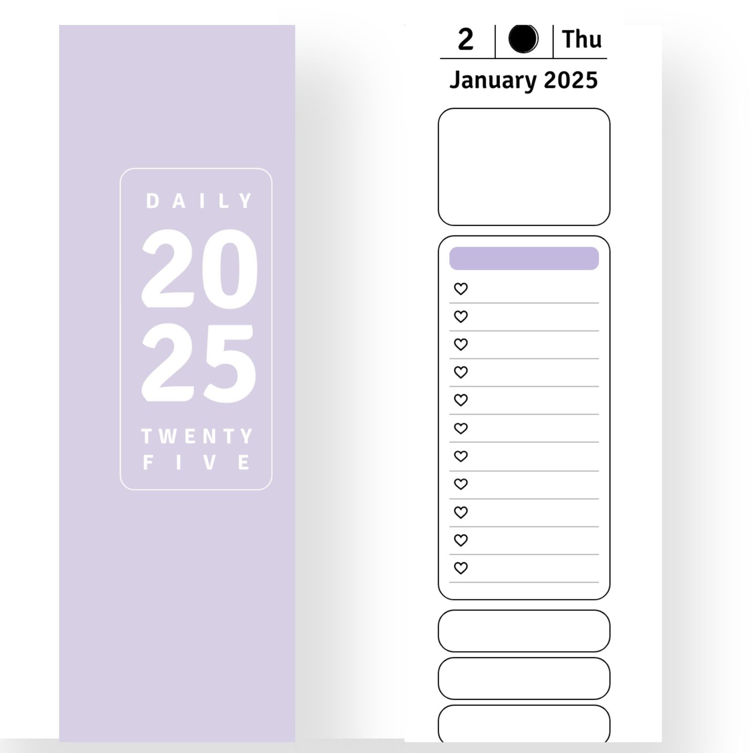 2025 Daily Planner in Mini Happy Planner size with colorful layouts and sections for organizing daily tasks, goals, and schedules.