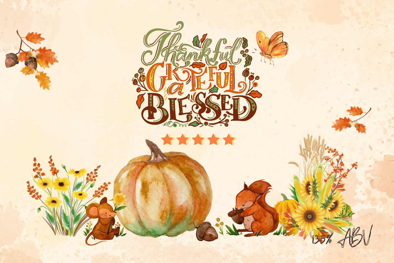 Customizable Warm Gathering at Pumpkin Sticker Label 6"x4" | Digital Canva Template. Design