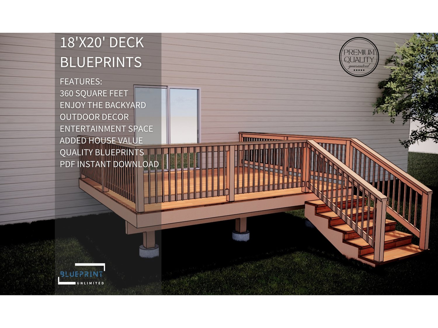 Obtain construction permits for your backyard deck with blueprint deck plans.