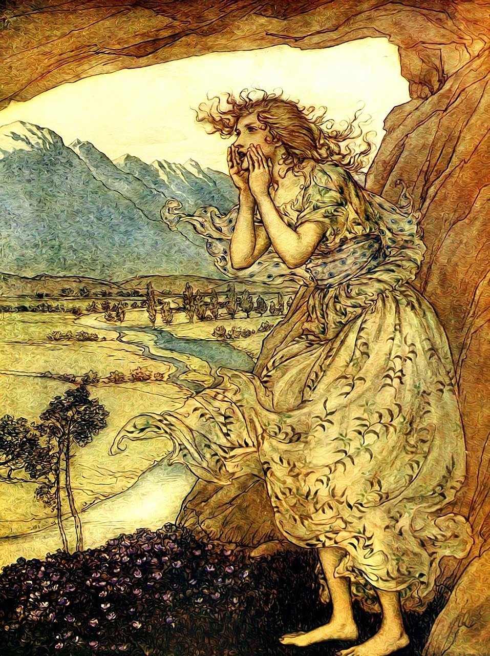 Ilustración clásica, Arthur Rackham-victoriano