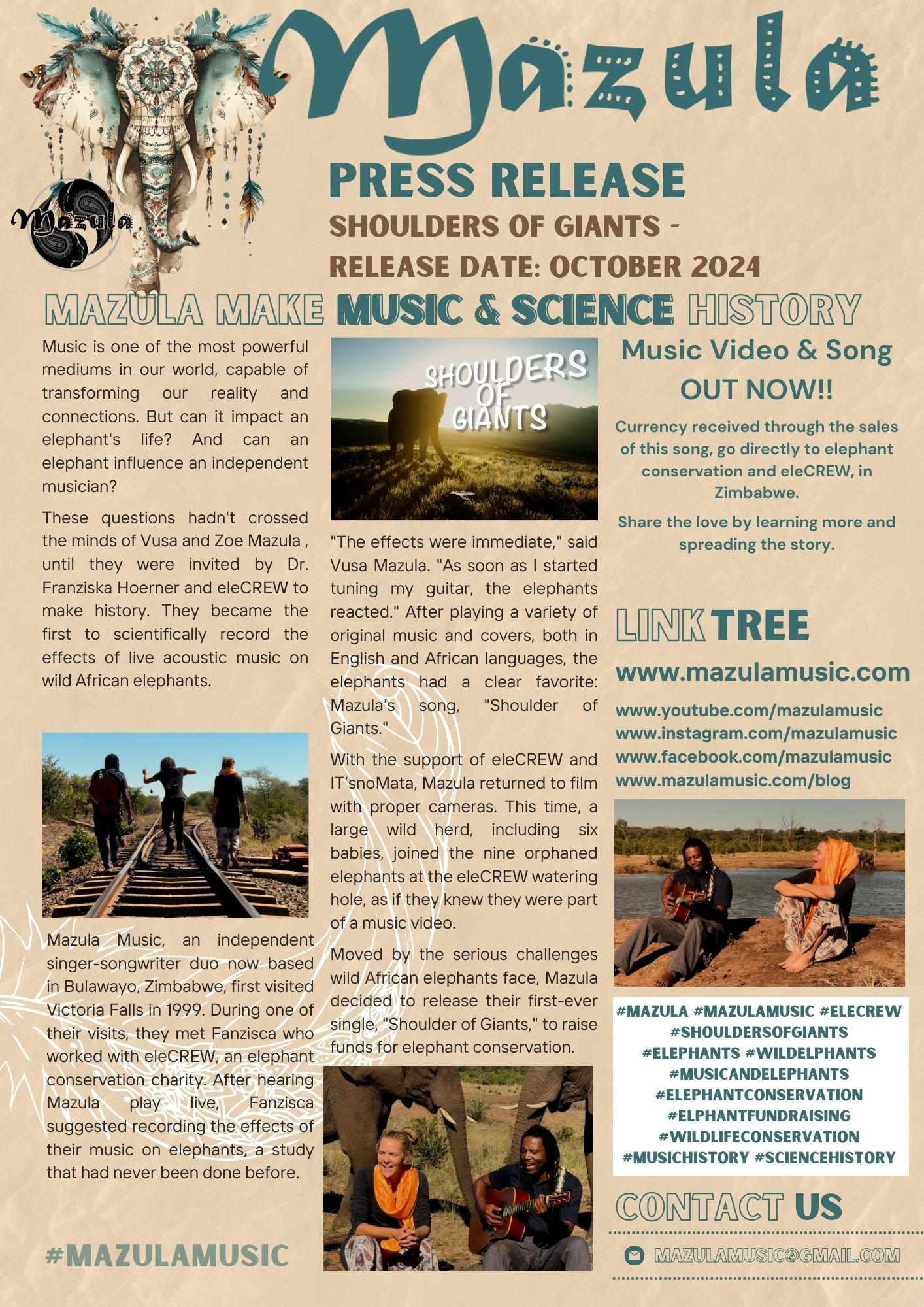 Shoulders of Giants - A Song for Elephants