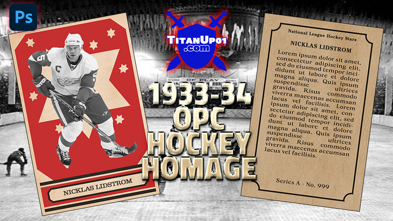 1933-34 OPC Hockey Homage Photoshop PSD Templates
