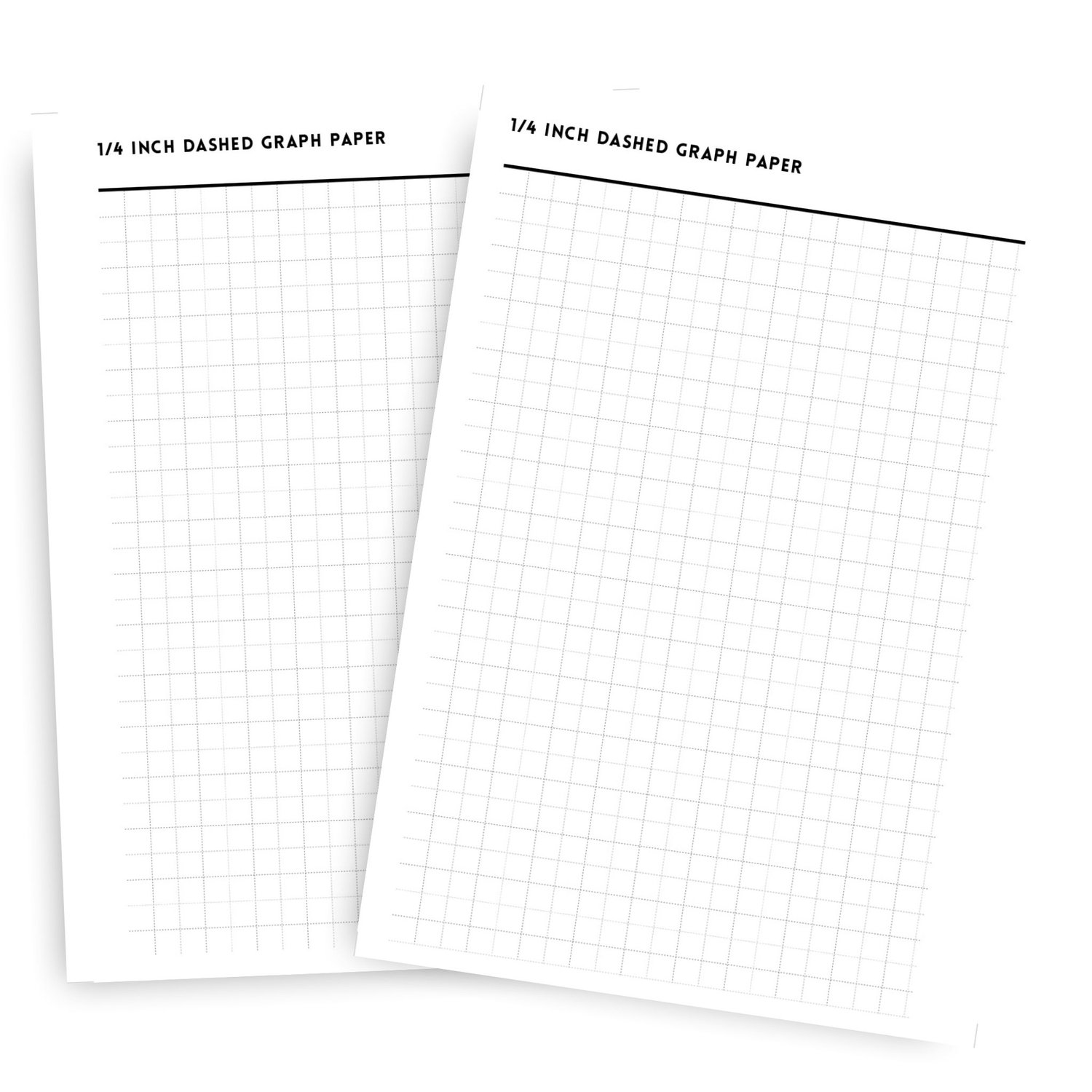 Free Printable 1/4 Inch Dashed Graph Paper - Perfect for Drawing, Planning & Organization