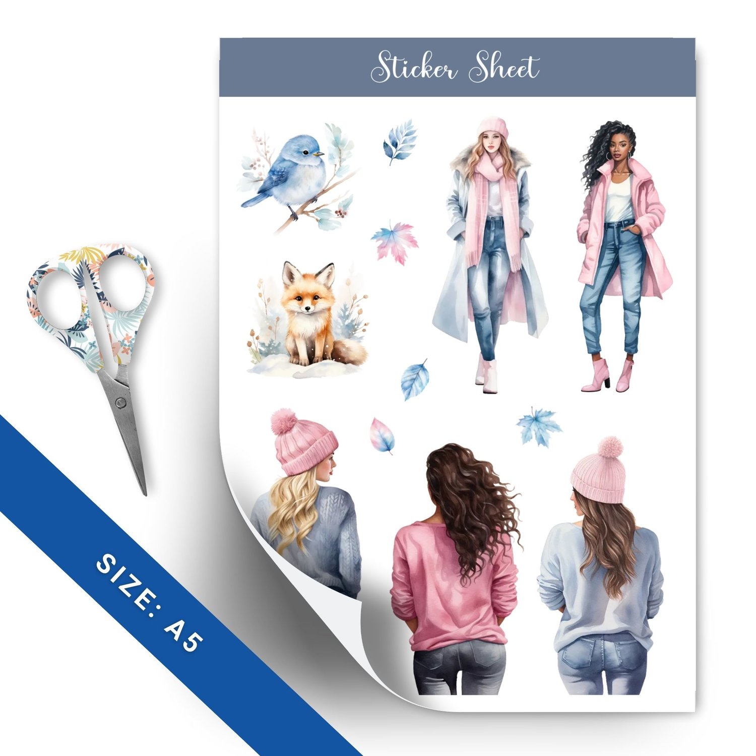 Winter Plannergirl Sticker Sheet - 30+ Adorable Winter Stickers for Planners & Journals