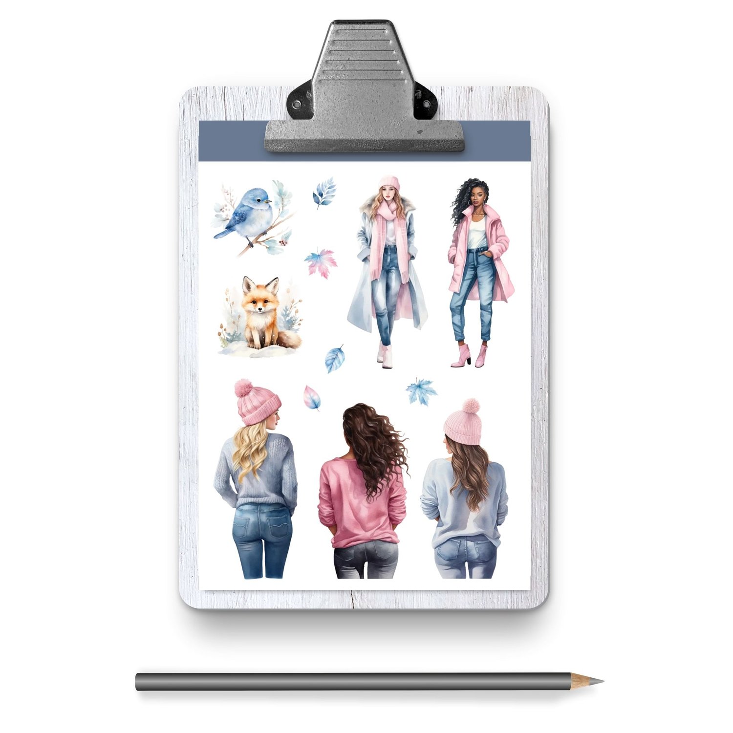 Winter Plannergirl Sticker Sheet - 30+ Adorable Winter Stickers for Planners & Journals