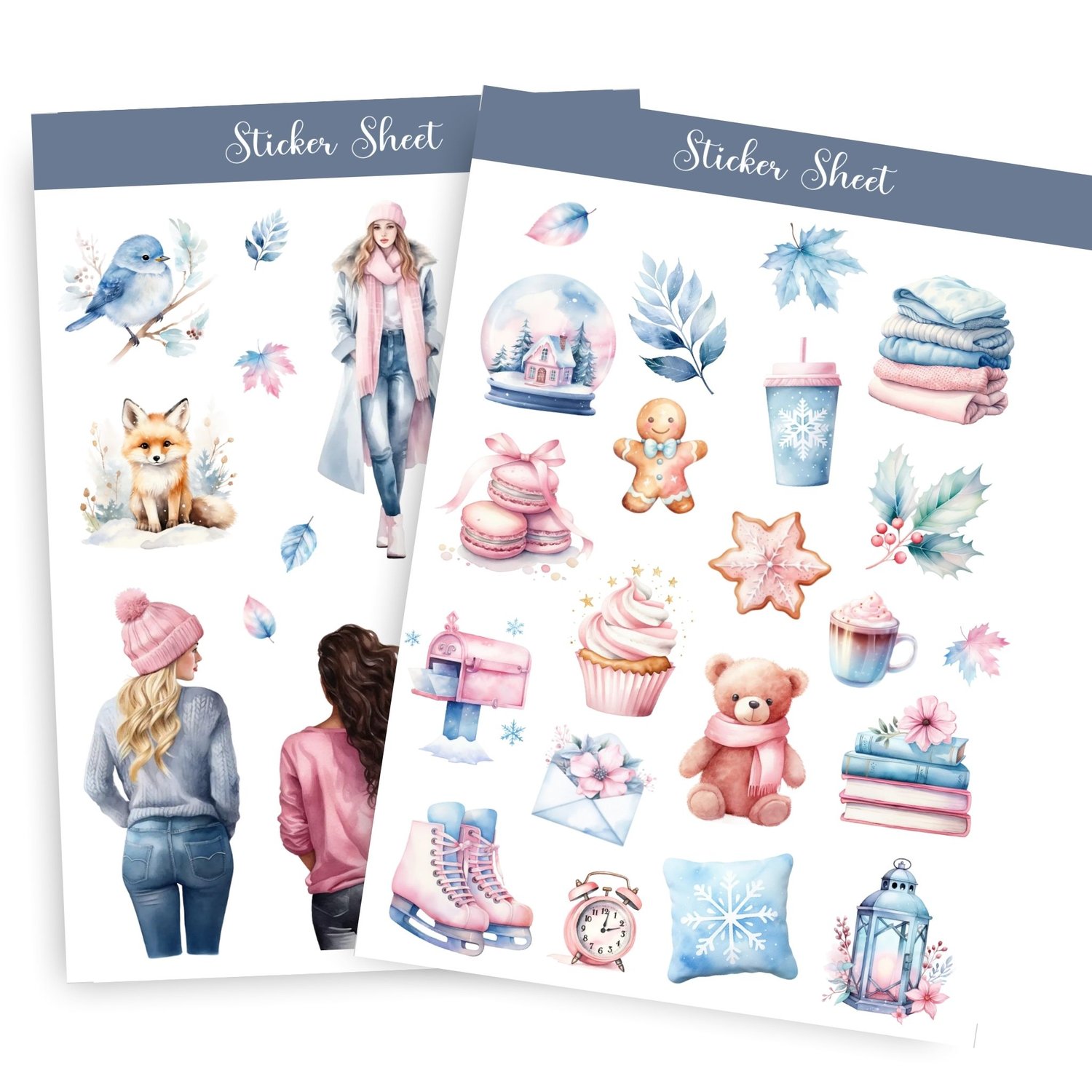 Winter Plannergirl Sticker Sheet - 30+ Adorable Winter Stickers for Planners & Journals