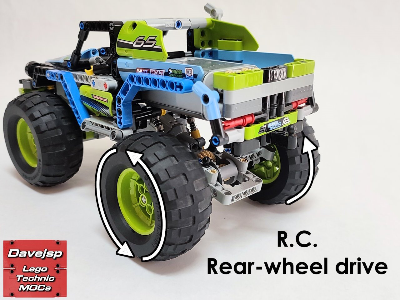 Lego Technic 42037 RC Monster Pickup Truck MOC rebuild