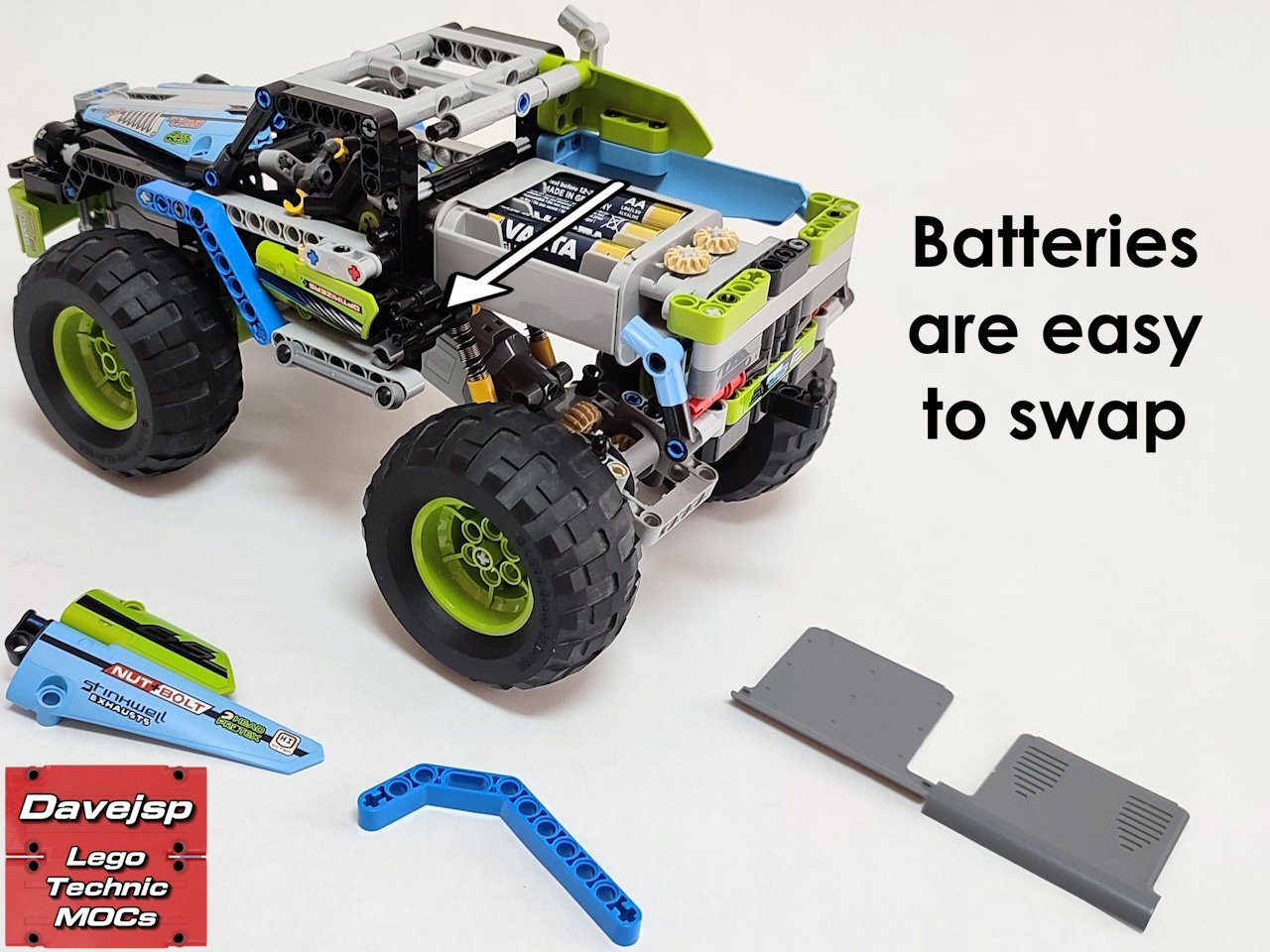 Lego Technic 42037 RC Monster Pickup Truck MOC rebuild