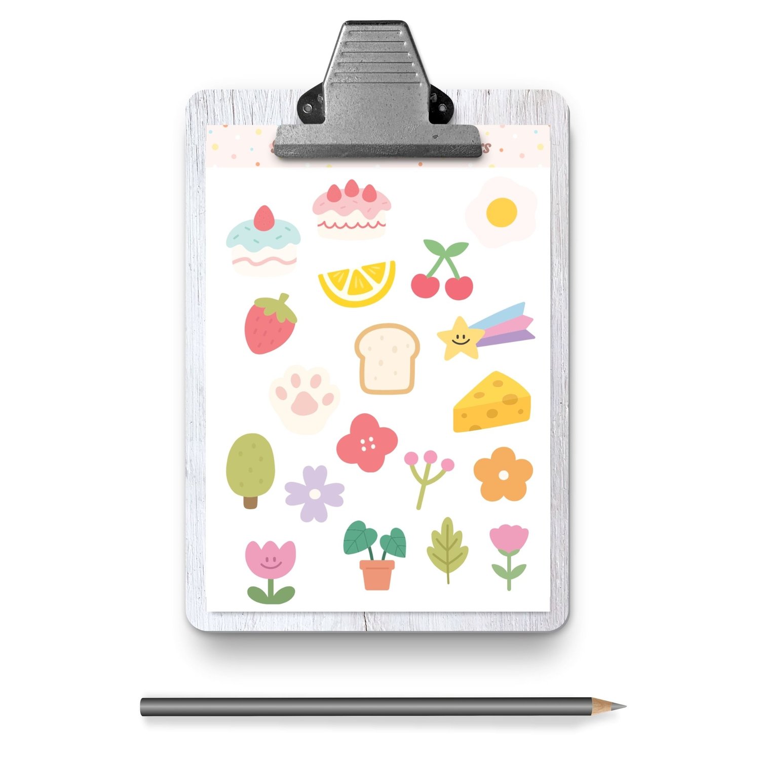 Sticky Note Doodle Stickers - 38 Colorful Planner Stickers for Organization & Fun