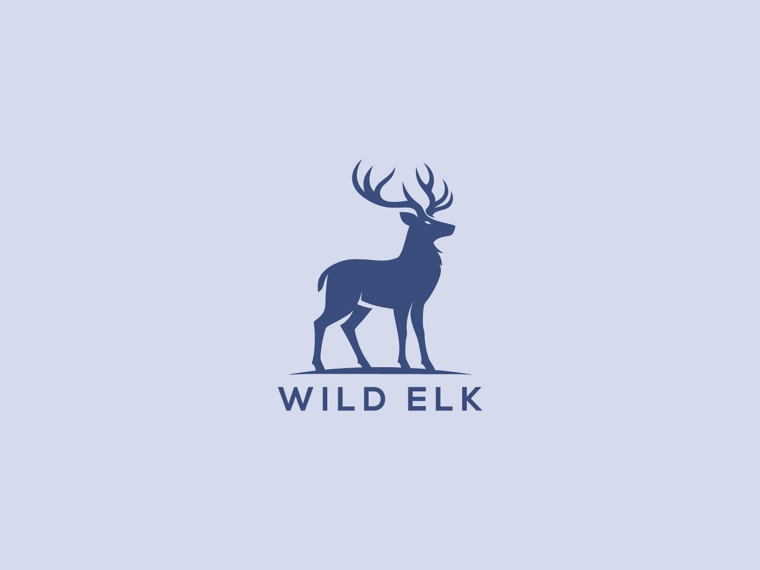 Handcrafted professional wild elk logo design, featuring a majestic elk illustration symbolizing freedom, strength, and natural beauty, created by expert designers for branding and business use.
